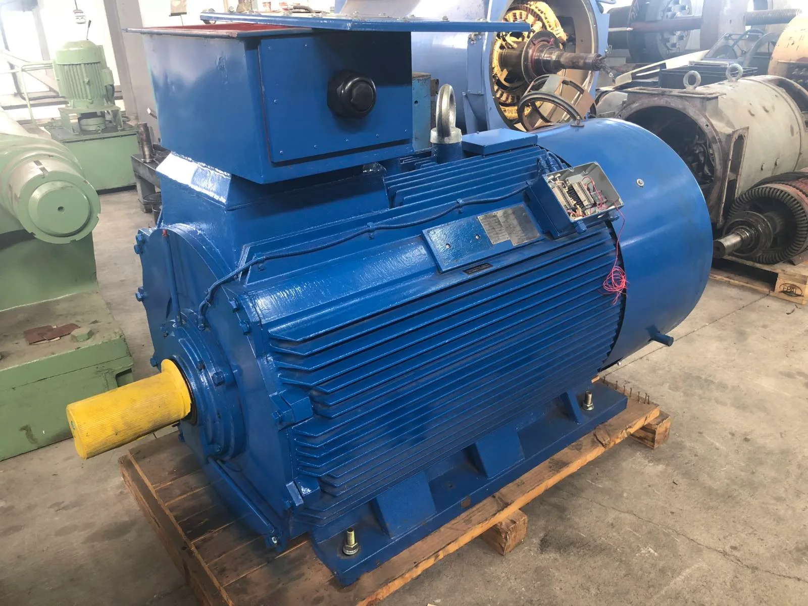 Industrial electric motor positioned in an ELIN Engineering service area